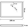 vidaXL téglalap alakú fekete ABS zuhanytálca 70 x 100 cm