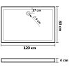 vidaXL téglalap alakú fekete ABS zuhanytálca 80 x 120 cm