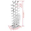 vidaXL bortartó állvány 27 palackhoz alumínium ezüst