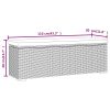 vidaXL barna polyrattan zsámolypad párnával 110 x 30 x 40 cm