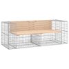 vidaXL tömör fenyőfa gabion kerti pad 184x71x65,5 cm