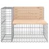 vidaXL tömör fenyőfa gabion kerti pad 184x71x65,5 cm