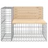 vidaXL tömör fenyőfa gabion kerti pad 287x71x65,5 cm