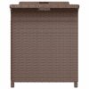 vidaXL barna polyrattan kerti pad párnával 116 x 46 x 57 cm