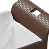 vidaXL barna polyrattan kerti pad párnával 116 x 46 x 57 cm