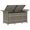 vidaXL barna polyrattan kerti pad párnával 116 x 46 x 57 cm