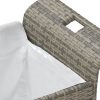 vidaXL barna polyrattan kerti pad párnával 116 x 46 x 57 cm