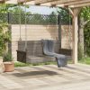 vidaXL szürke polyrattan hintapad 119x56x48 cm