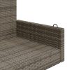 vidaXL szürke polyrattan hintapad 119x56x48 cm