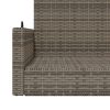 vidaXL szürke polyrattan hintapad 119x56x48 cm