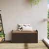 vidaXL barna polyrattan tárolópad párnával 115 x 51 x 52 cm