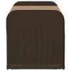 vidaXL barna polyrattan tárolópad párnával 115 x 51 x 52 cm