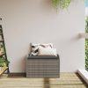 vidaXL szürke polyrattan tárolópad párnával 80 x 51 x 52 cm