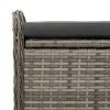 vidaXL szürke polyrattan tárolópad párnával 80 x 51 x 52 cm