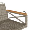 vidaXL szürke polyrattan hintapad 109 x 62 x 40 cm