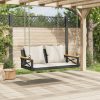 vidaXL fekete polyrattan hintapad párnákkal 109 x 62 x 40 cm