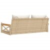 vidaXL bézs polyrattan hintapad párnákkal 109 x 62 x 40 cm