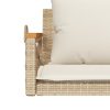 vidaXL bézs polyrattan hintapad párnákkal 109 x 62 x 40 cm