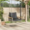 vidaXL szürke polyrattan hintapad párnákkal 63 x 62 x 40 cm