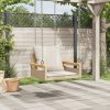 vidaXL bézs polyrattan hintapad párnákkal 63 x 62 x 40 cm