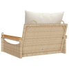 vidaXL bézs polyrattan hintapad párnákkal 63 x 62 x 40 cm