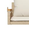 vidaXL bézs polyrattan hintapad párnákkal 63 x 62 x 40 cm