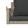 vidaXL szürke polyrattan hintapad párnákkal 63 x 62 x 40 cm