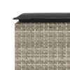 vidaXL világosszürke polyrattan kerti pad párnával 110x40x44 cm