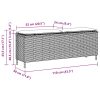 vidaXL barna polyrattan kerti pad párnával 110x30x40,5 cm