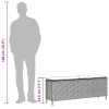 vidaXL barna polyrattan kerti pad párnával 110x30x40,5 cm