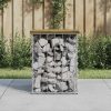 vidaXL impregnált fenyőfa gabion kerti pad 33 x 31 x 42 cm