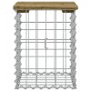 vidaXL impregnált fenyőfa gabion kerti pad 33 x 31 x 42 cm