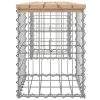 vidaXL tömör fenyőfa gabion kerti pad 103x31x42 cm