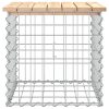 vidaXL tömör fenyőfa gabion kerti pad 43x44x42 cm