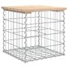 vidaXL tömör fenyőfa gabion kerti pad 43x44x42 cm