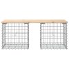 vidaXL tömör fenyőfa gabion kerti pad 103x44x42 cm