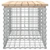 vidaXL tömör fenyőfa gabion kerti pad 103x44x42 cm