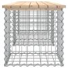 vidaXL tömör fenyőfa gabion kerti pad 203x44x42 cm