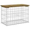 vidaXL tömör impergnált fenyőfa gabion kerti pad 63 x 31,5 x 42 cm