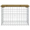 vidaXL tömör impergnált fenyőfa gabion kerti pad 63 x 31,5 x 42 cm