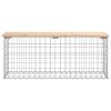 vidaXL tömör fenyőfa gabion kerti pad 103x31,5x42 cm