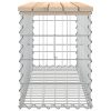 vidaXL tömör fenyőfa gabion kerti pad 103x31,5x42 cm