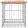 vidaXL tömör duglászfenyő gabion kerti pad 63x44x42 cm