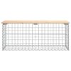 vidaXL tömör fenyőfa gabion kerti pad 103x44x42 cm