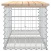 vidaXL tömör fenyőfa gabion kerti pad 103x44x42 cm