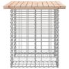 vidaXL tömör fenyőfa gabion kerti pad 100x70x72 cm