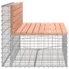 vidaXL tömör duglászfenyő gabion kerti pad 103x70x65 cm