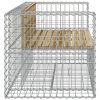 vidaXL tömör impregnált fenyőfa gabion kerti pad 143x71x65,5 cm