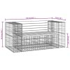 vidaXL tömör impregnált fenyőfa gabion kerti pad 143x71x65,5 cm