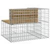 vidaXL tömör impergnált fenyőfa gabion kerti pad 92x71x65,5 cm